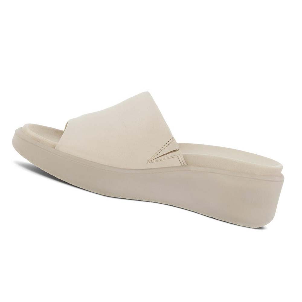 Women's Ecco Flowt Lx Wedge Sandals White | USA 183SGL